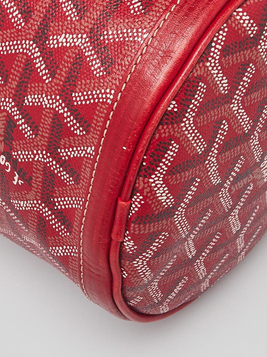 Goyard Red Chevron Print Coated Canvas Amakios PM Bag - Yoogi's Closet