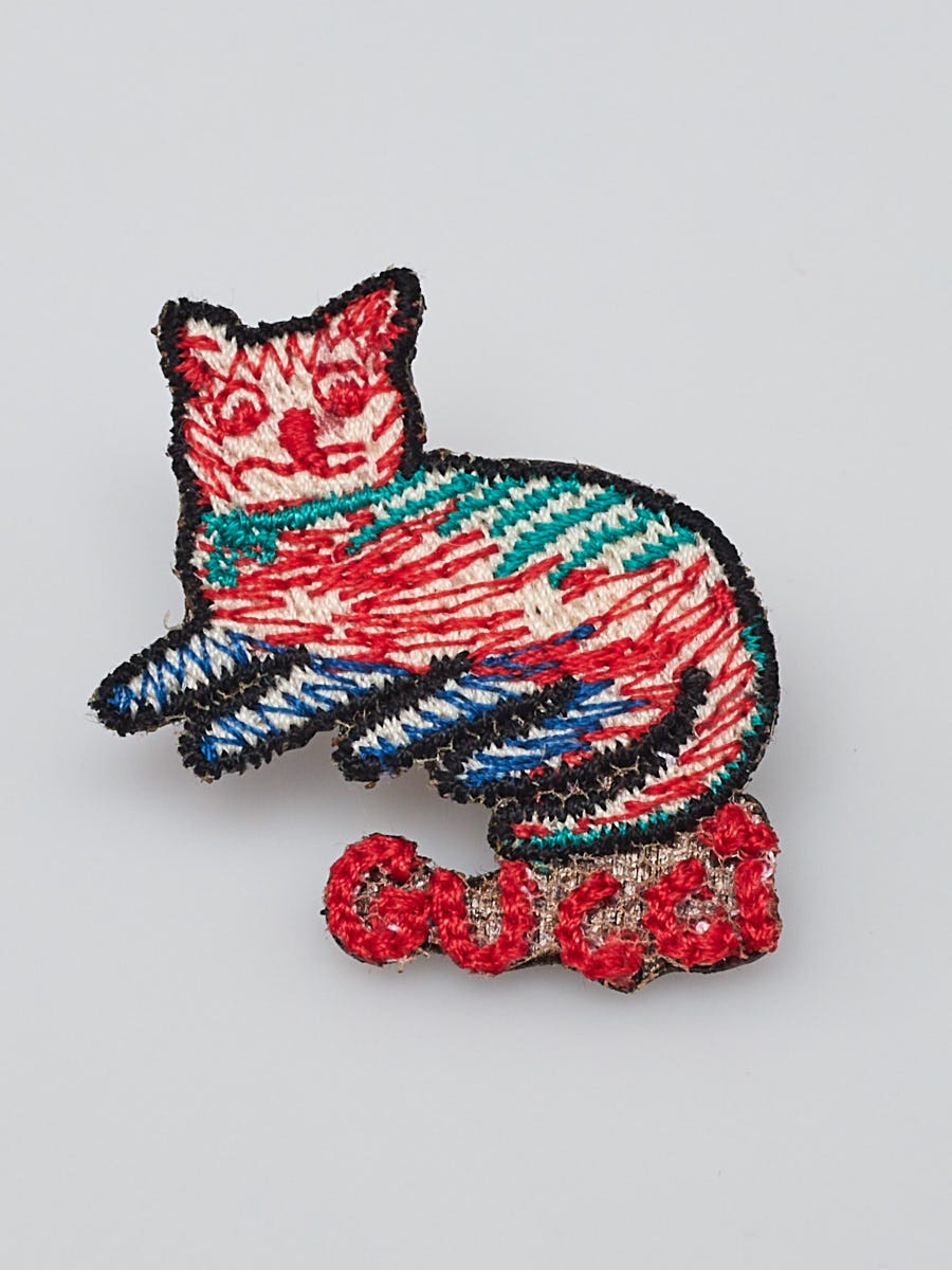 GUCCI ブローチ Gucci Multicolor Fabric Cat Brooch | Yoogi's Closet