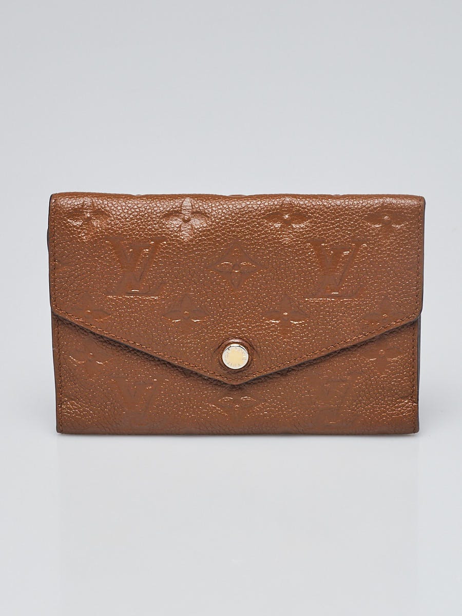 Louis Vuitton Havane Monogram Empreinte Leather Compact Curieuse