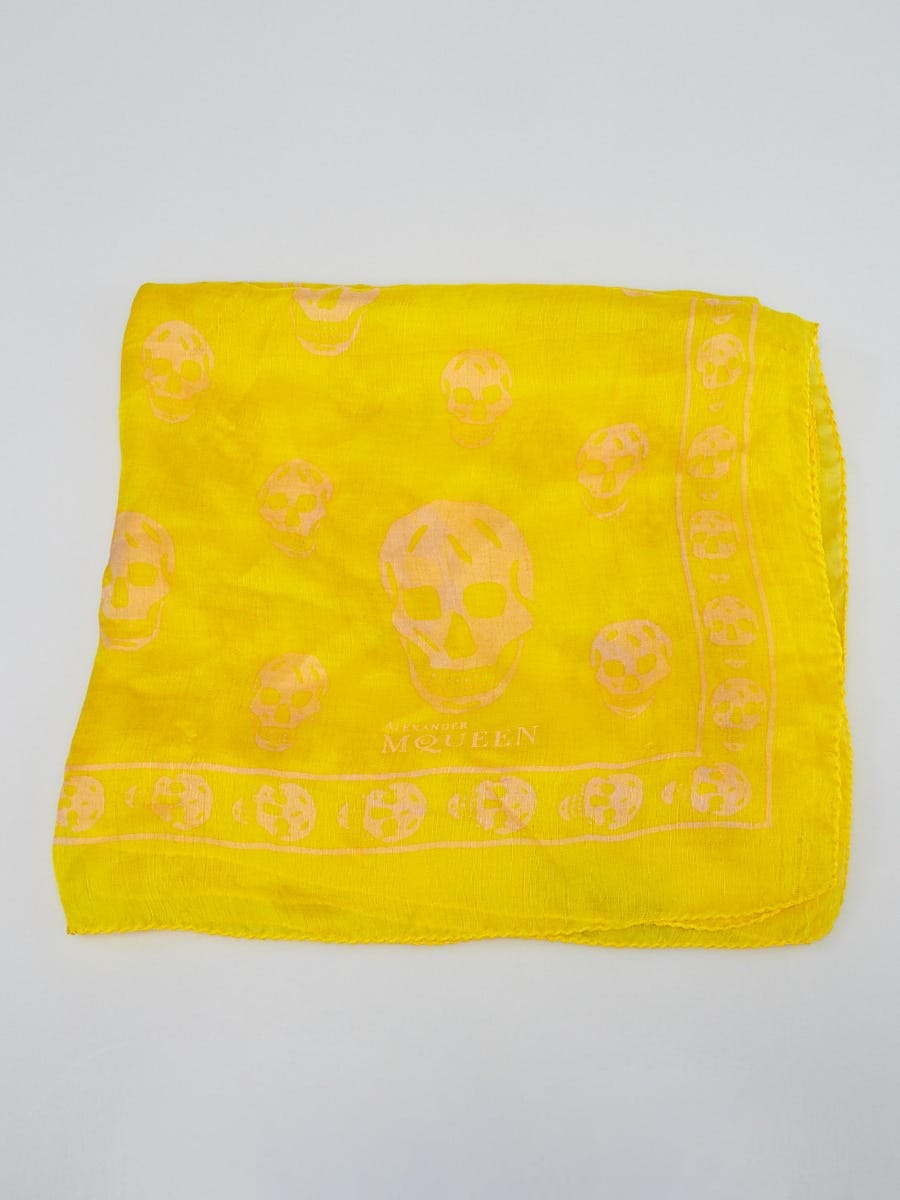 Alexander mcqueen classic discount skull silk chiffon scarf