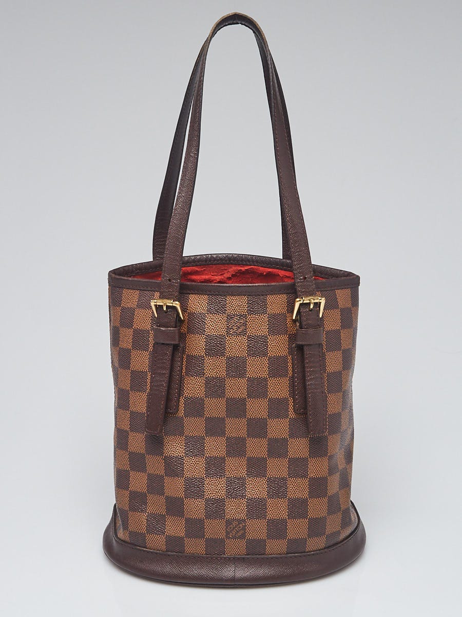 Louis Vuitton Damier Ebene Marais Bucket Bag w/ Accessory Pochette