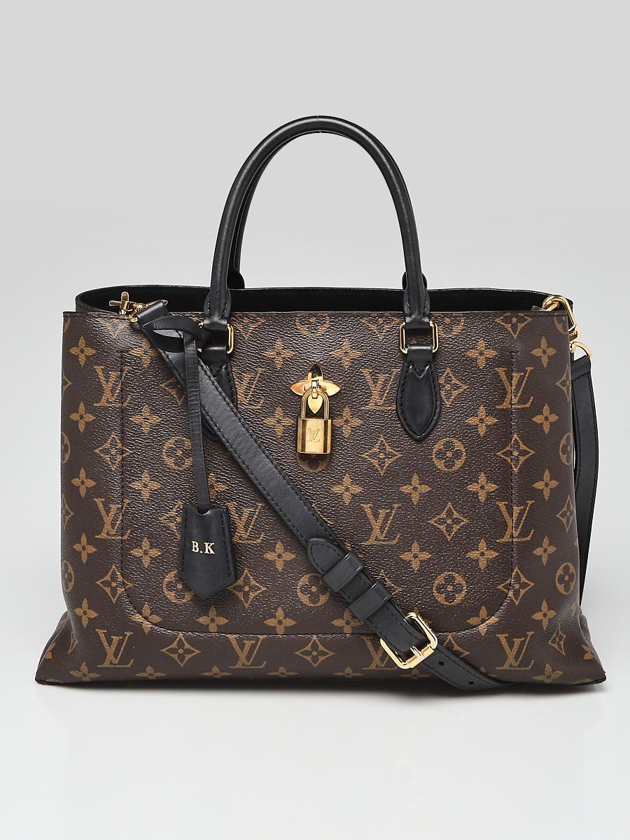 Louis Vuitton, Bags, Louis Vuitton Flower Tote Black Monogram Satchel Bag