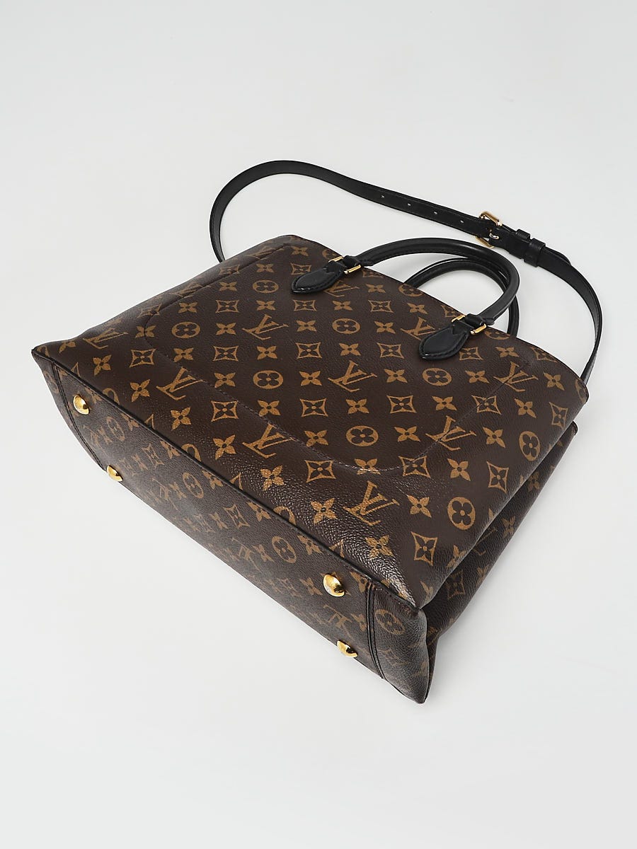 Louis Vuitton, Bags, Gorgeous Authentic Lv Flower Tote Black Monogram  Satchel Bag