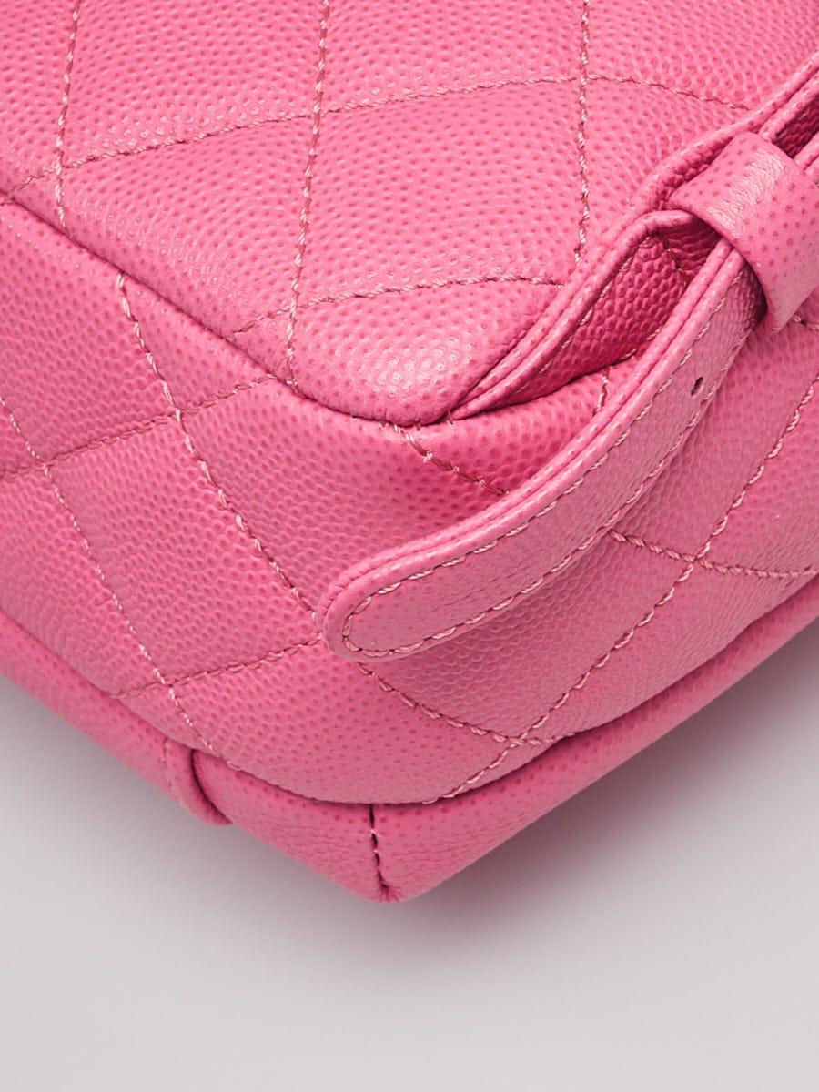 Chanel Pink Quilted Caviar Leather Small CC Day Backpack Bag - Yoogi's  Closet
