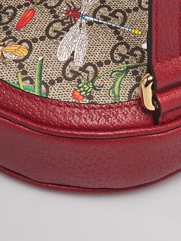 gucci ophidia mini backpack Pre Loved Gg Supreme Round Beige and dark brown GG Monogram coated fabric Gucci Ophidia Round Gg Coated