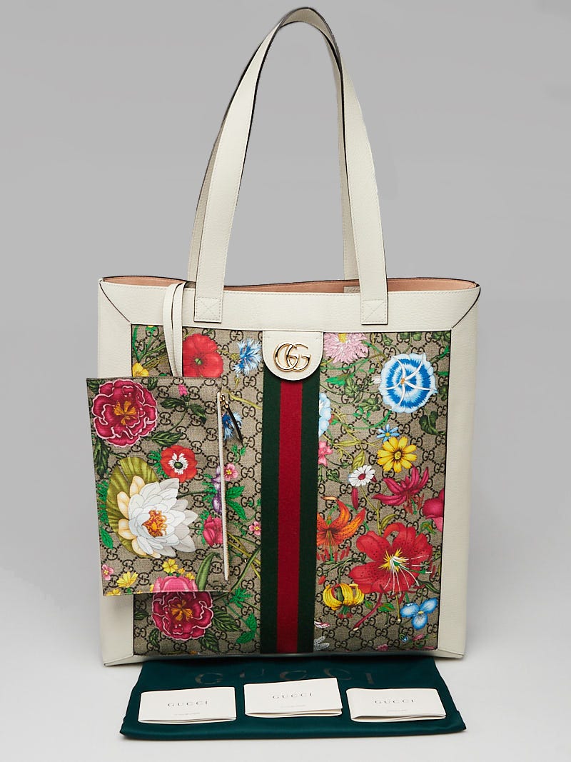 Gucci Red Supreme GG Flora Coated Canvas Ophidia Large Tote Bag - Yoogi's  Closet