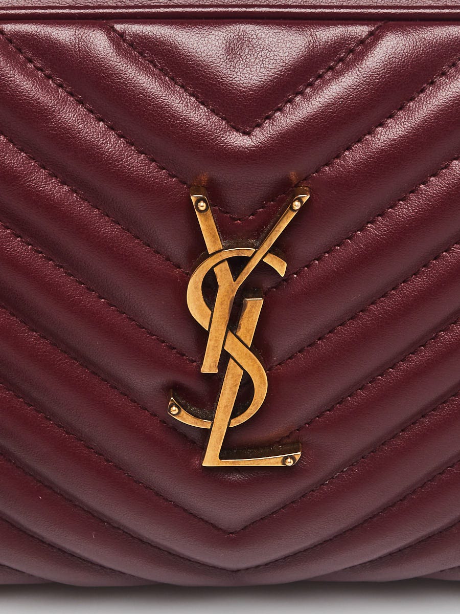 Saint Laurent Burgundy Grained Leather Mini Monogram Camera Bag Saint  Laurent Paris | The Luxury Closet
