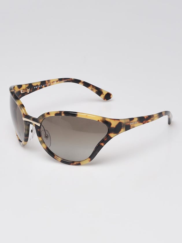 Prada Tortoise Shell Acetate Oversized Shield Sunglasses - SPR22V
