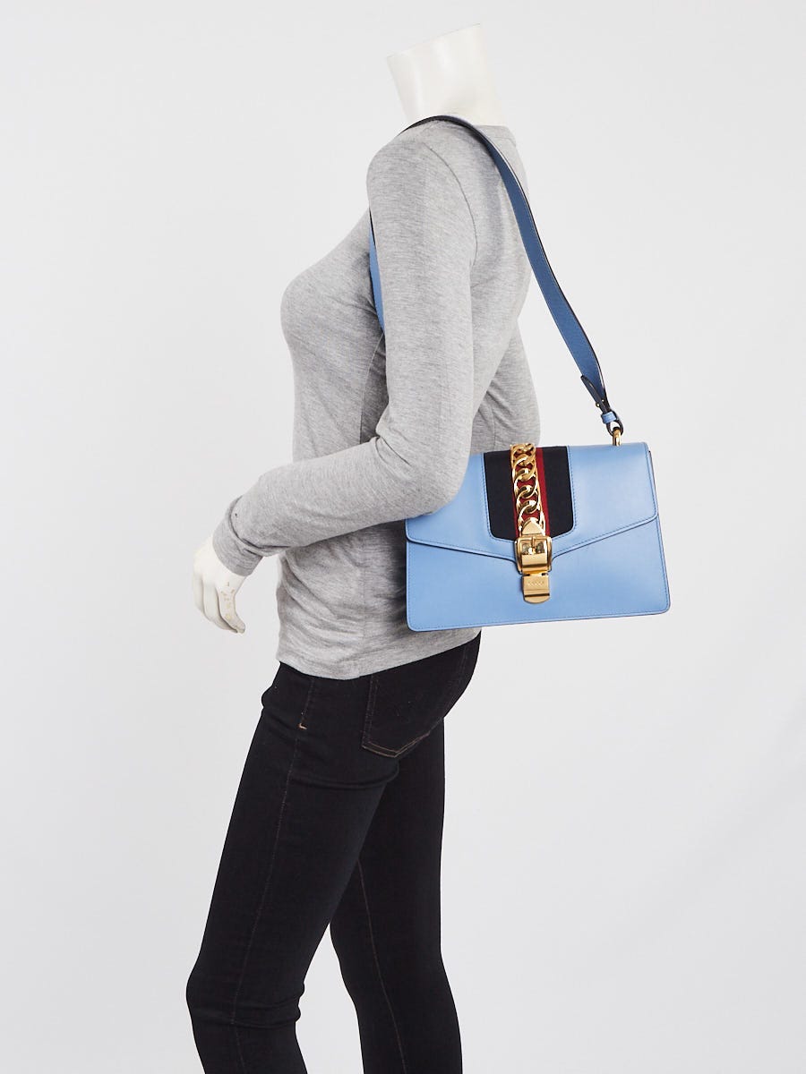 Gucci blue sylvie fashion bag