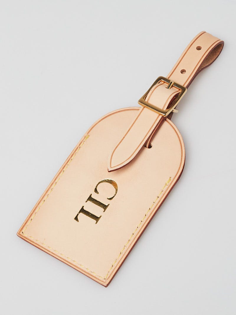 Louis Vuitton Brown Leather Hawaii Stamped Luggage Tag - Yoogi's Closet