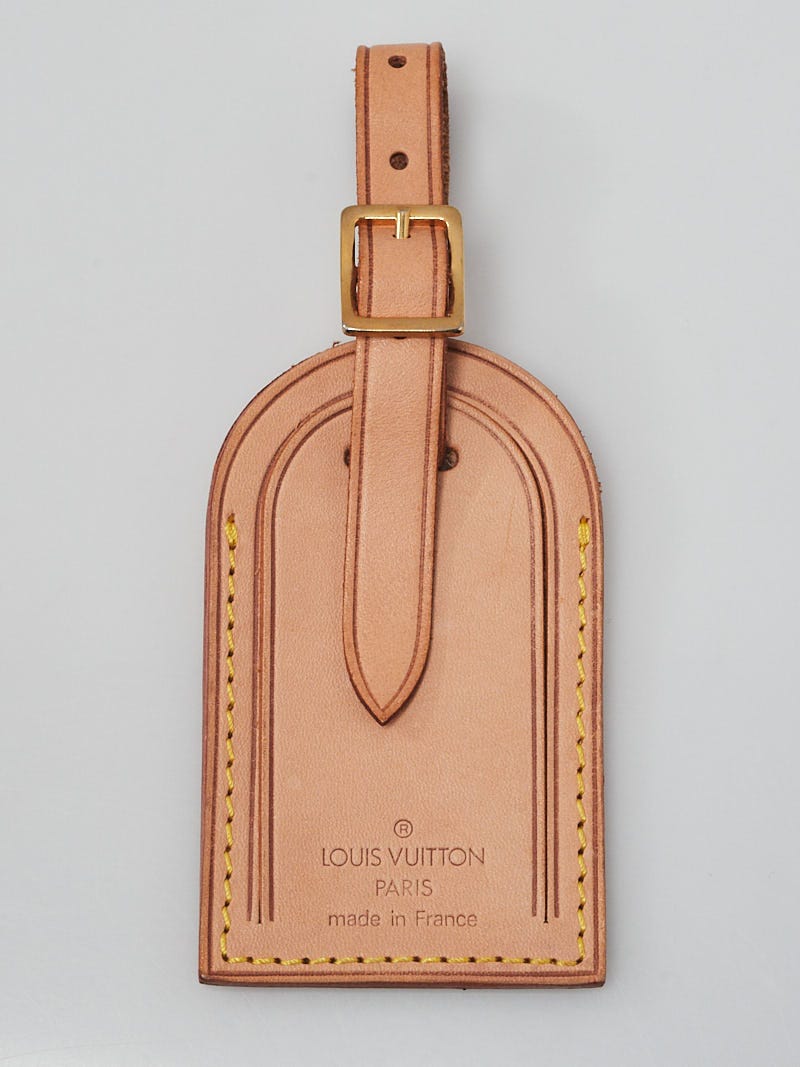 Louis Vuitton Brown Leather Small Luggage Tag - Yoogi's Closet