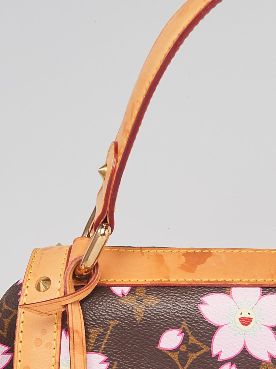LOUIS VUITTON BAG 'Cherry Blossom' in Brown Monogram Canvas with Floral  Pattern