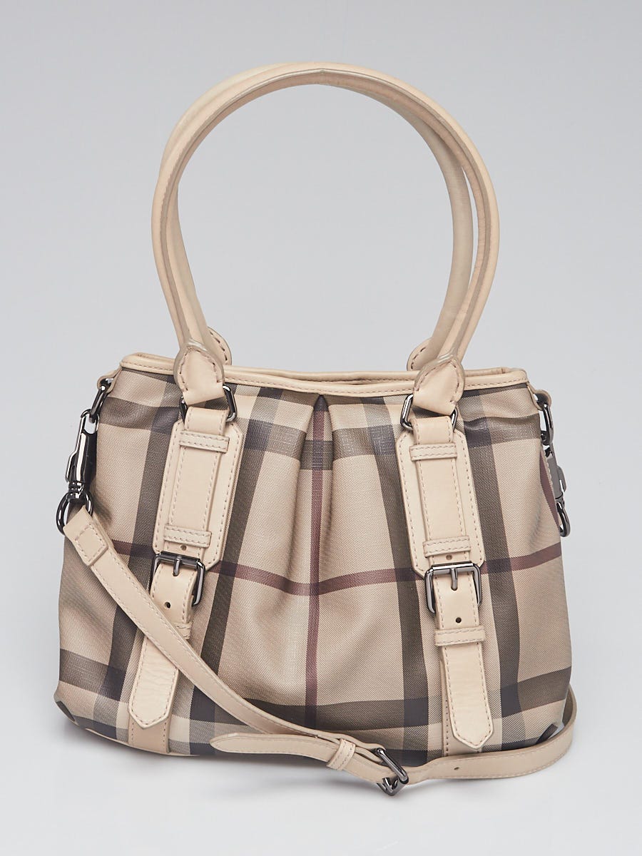 Burberry Smoked Check Coated Canvas Small Northfield Bag - Yoogi's Closet