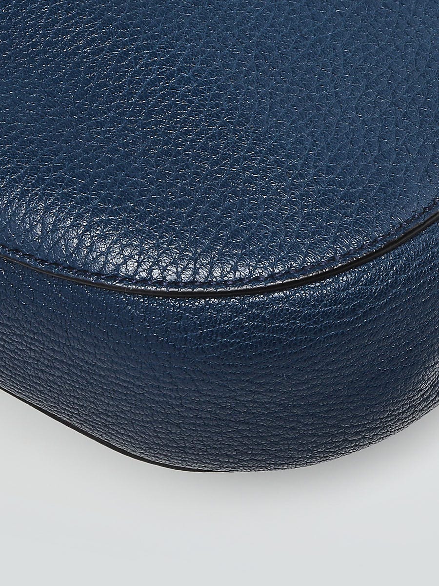 Chloe Blue Pebbled Leather Small Drew Bag