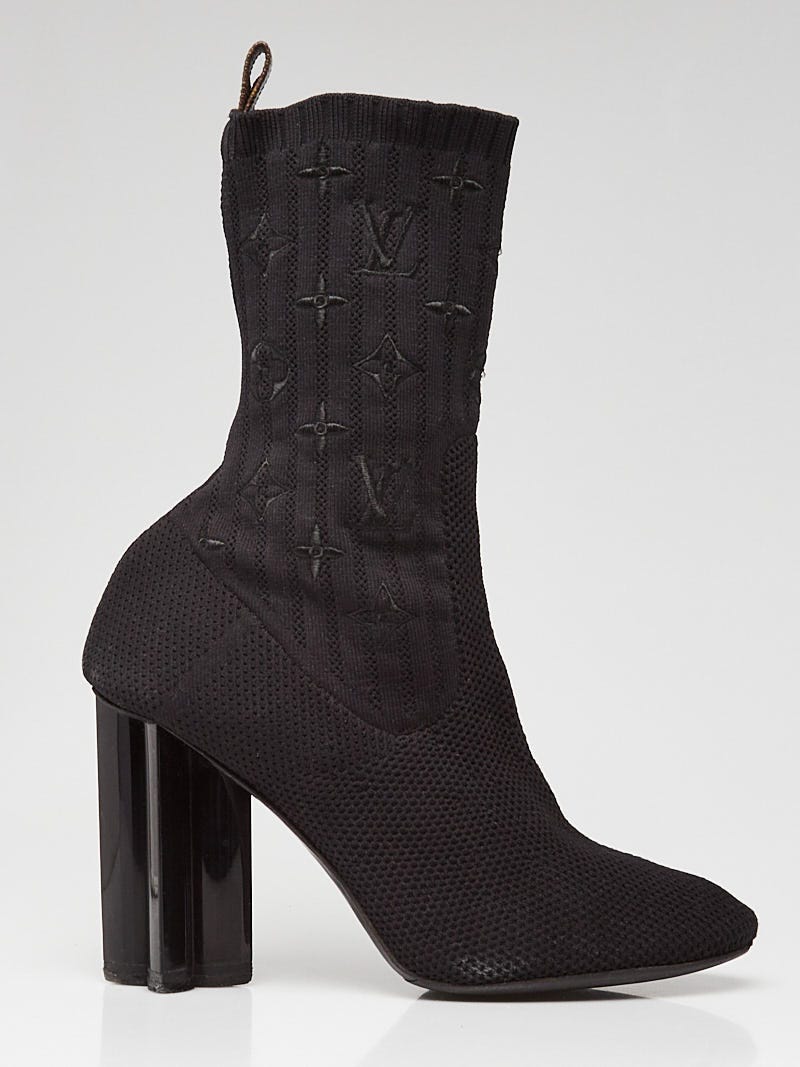 Silhouette cloth ankle boots Louis Vuitton Black size 38 EU in