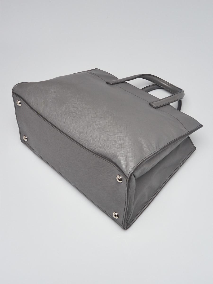 Prada Argilla Saffiano Soft Leather Tote Bag BN2606 - Yoogi's Closet