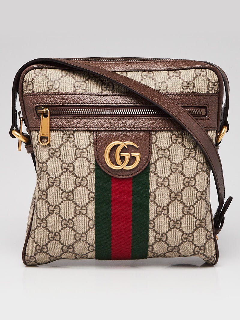 Gucci Beige Supreme GG Coated Canvas Vintage Web Ophidia Small Messenger Bag  - Yoogi's Closet