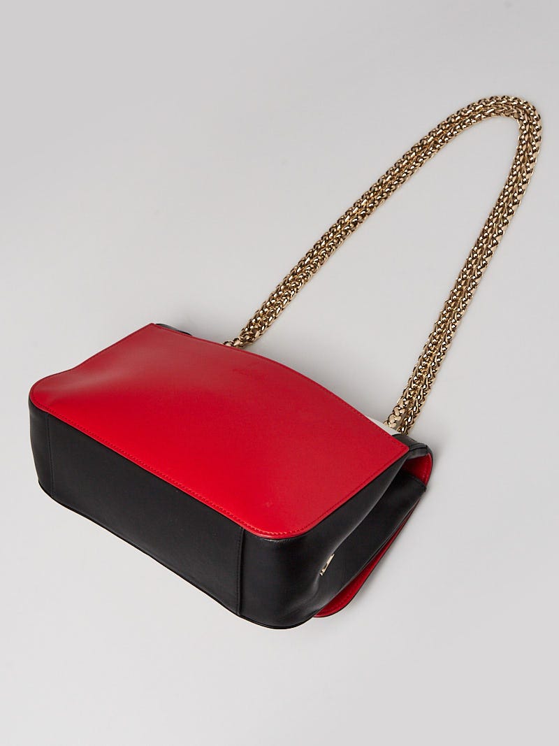 Christian Louboutin Red/Black/White Leather Small Sweet Charity