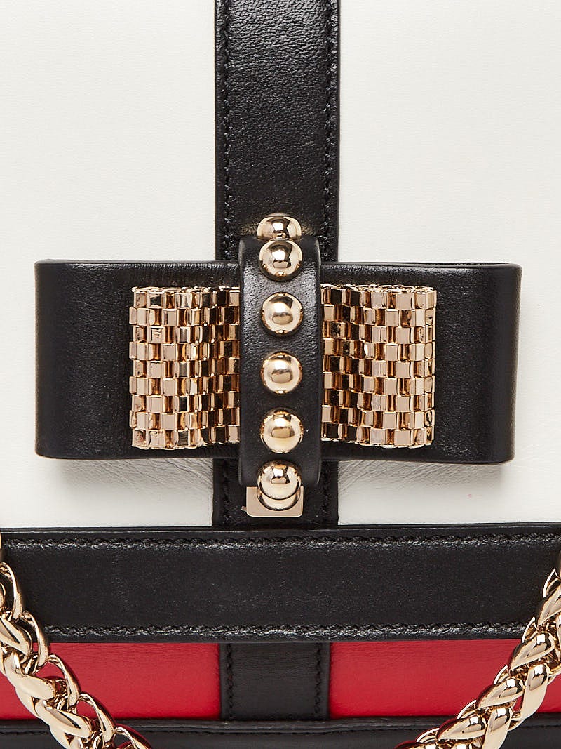 Christian Louboutin Red/Black/White Leather Small Sweet Charity