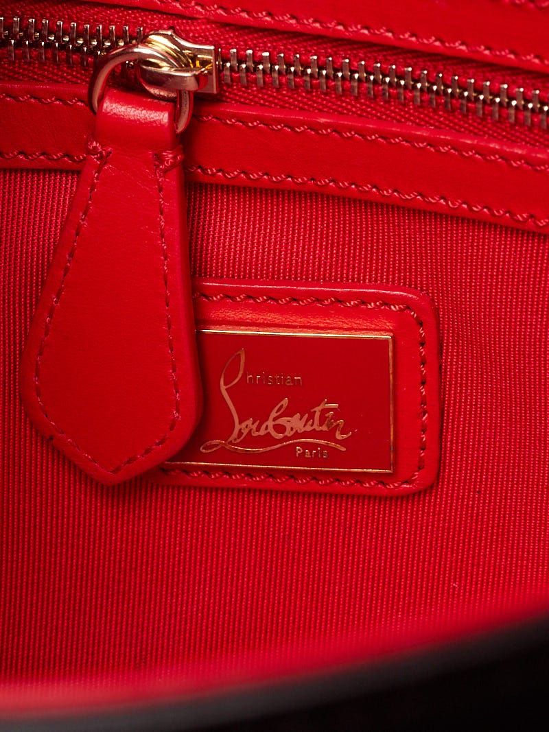 Christian Louboutin Red/Black/White Leather Small Sweet Charity