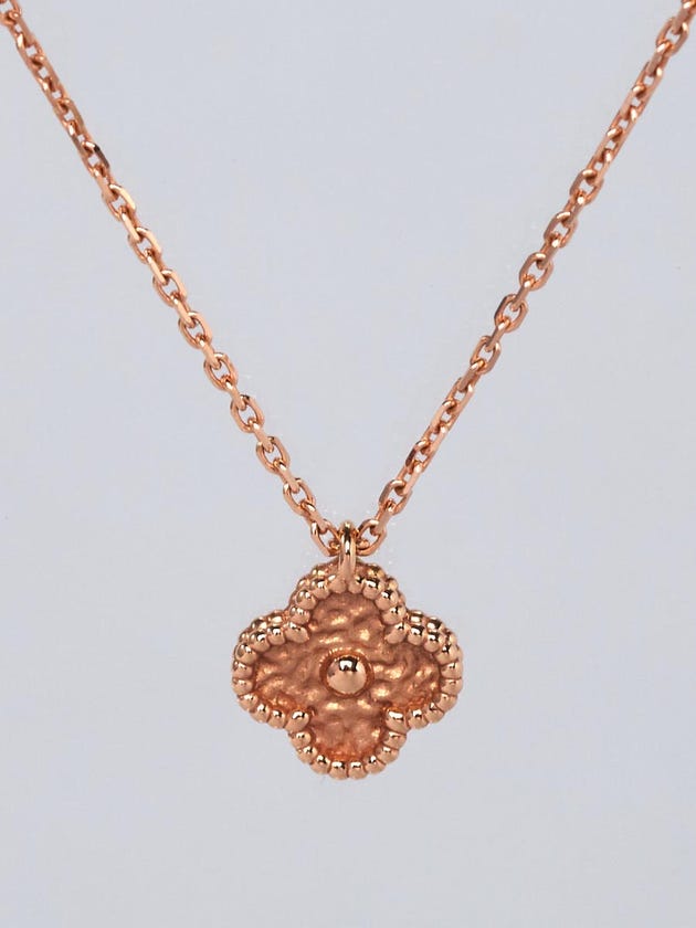 Van Cleef & Arpels 18k Rose Gold Sweet Alhambra Pendants