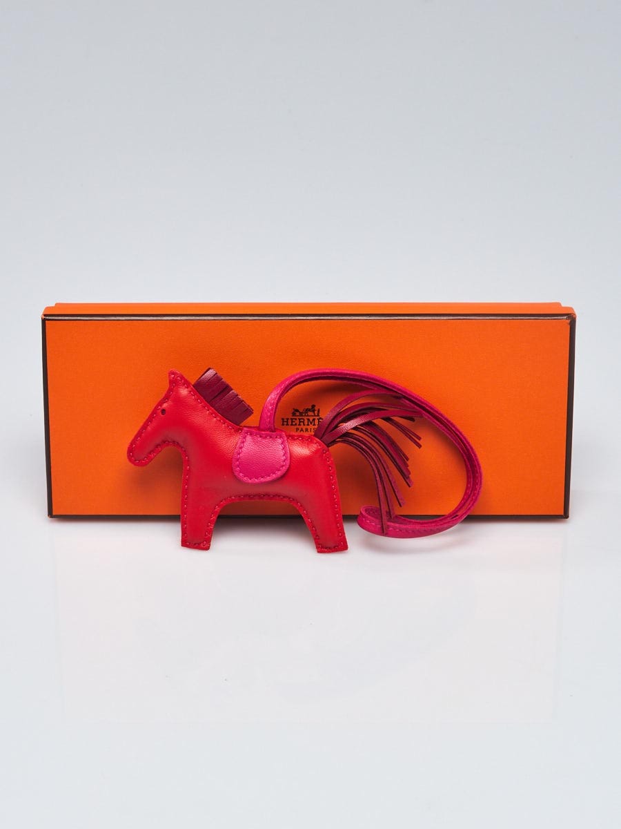 Hermes Bag Charm Milo Rodeo MM Jaipur/Flame in Lambskin Leather - US