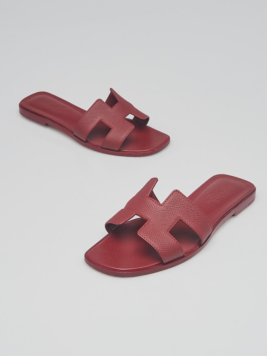 LOUIS VUITTON Monogram Leather Flip-Flop Flat WMNS Sandal w/Box EUR 35 Pink  USED
