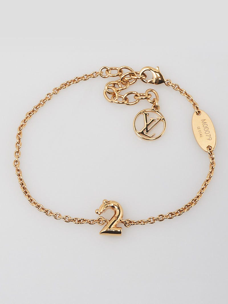 Louis Vuitton Goldtone Metal LV & Me Number 1 Bracelet - Yoogi's