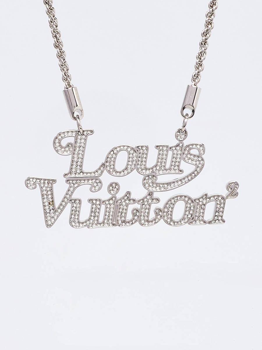 Louis Vuitton x Nigo Silvertone Metal and Strass Crystal Necklace