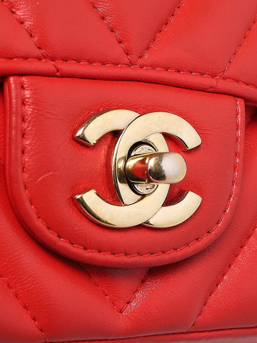 red small chanel bag authentic