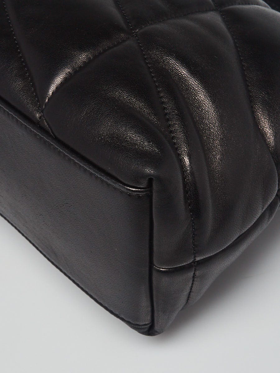 Yves Saint Laurent Black Quilted Lambskin Leather Small LouLou Puffer Bag -  Yoogi's Closet