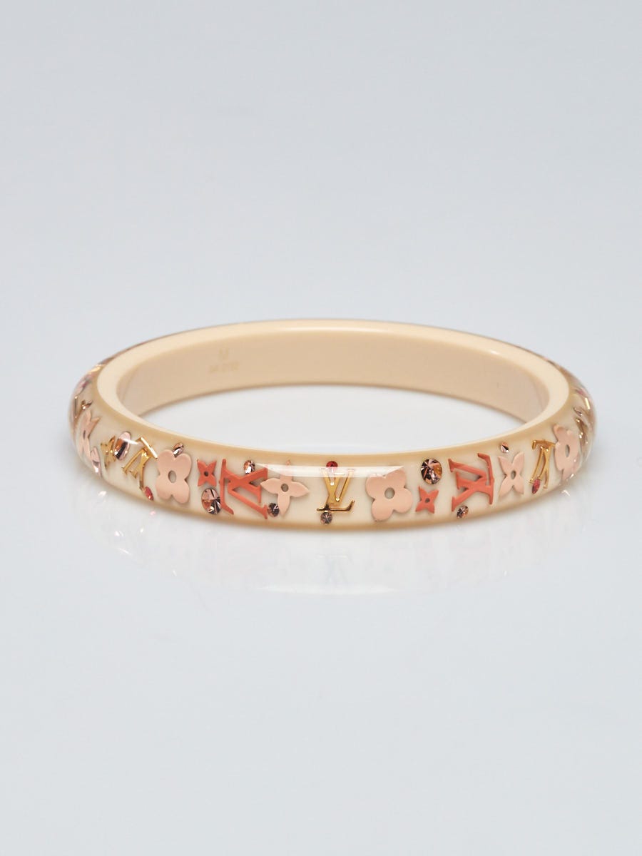 Louis Vuitton Clear Resin Monogram Inclusion Bracelet - Yoogi's Closet