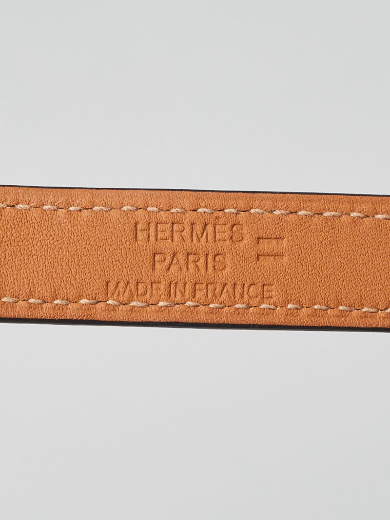 Hermes Ombre Lizard Palladium Plated Kelly Double Tour Bracelet Size T2