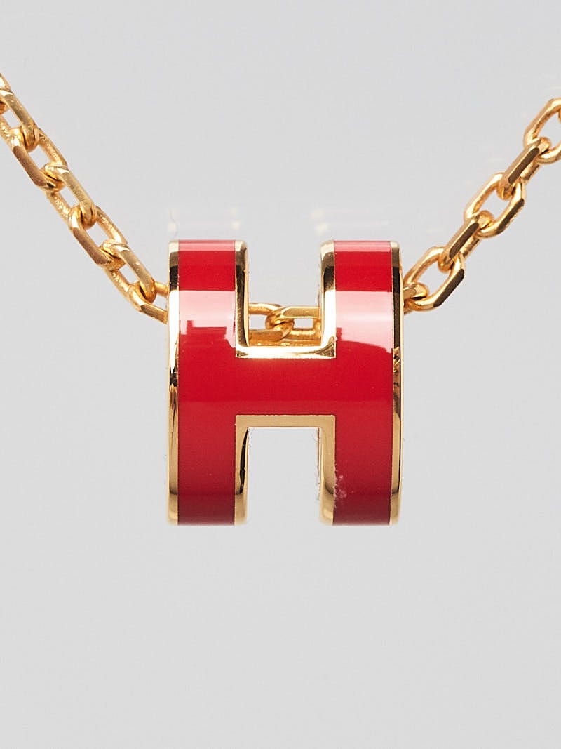 Hermes Pop H Pendant Pink With RGHW