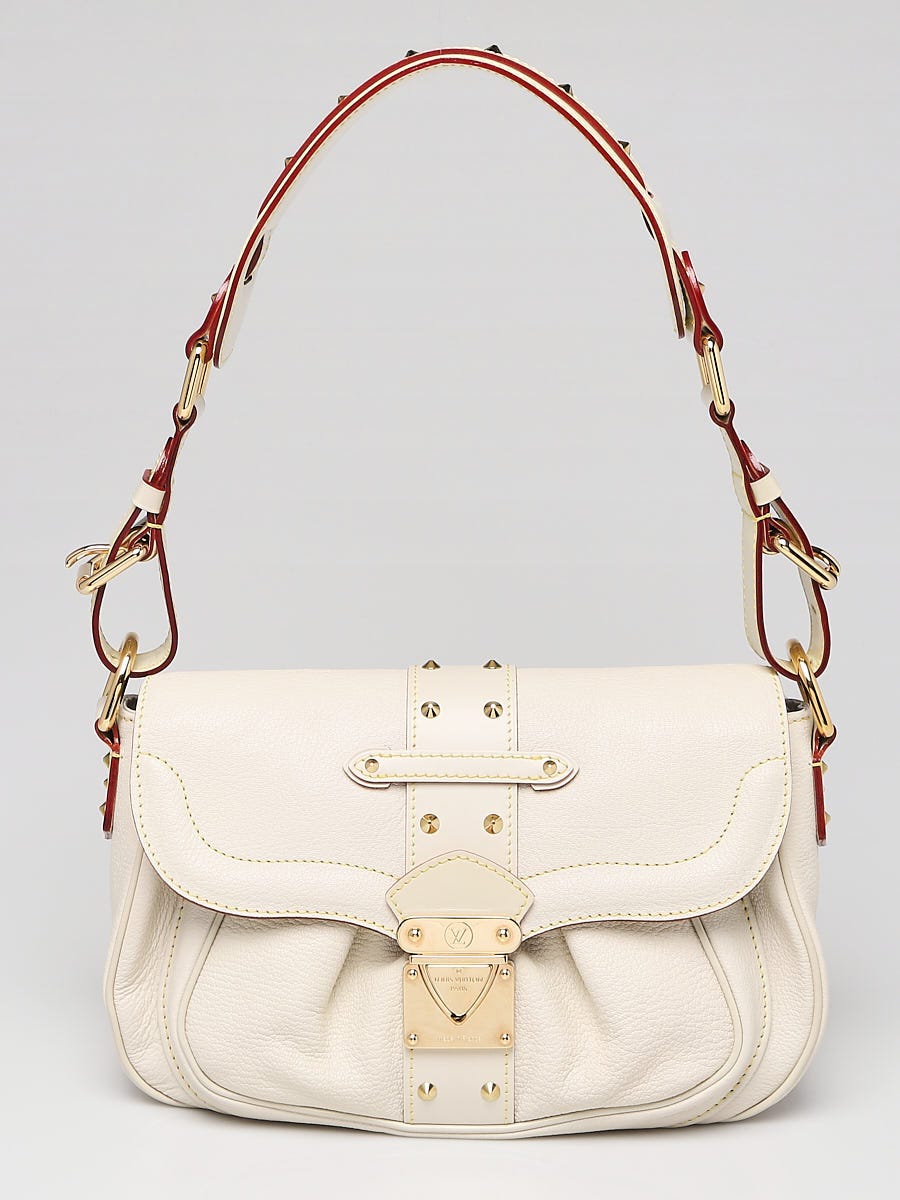 Louis Vuitton White Suhali Leather Le Confident Bag - Yoogi's Closet
