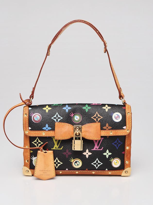 Louis Vuitton Limited Edition Black Multicolore Monogram Eye Need You Bag