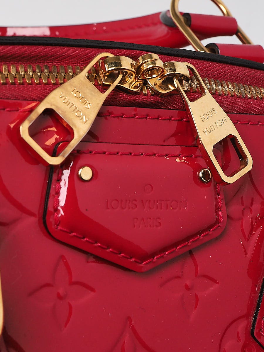 Auth Louis Vuitton Indian Rose Monogram Vernis Montana Bag Bowler Speedy