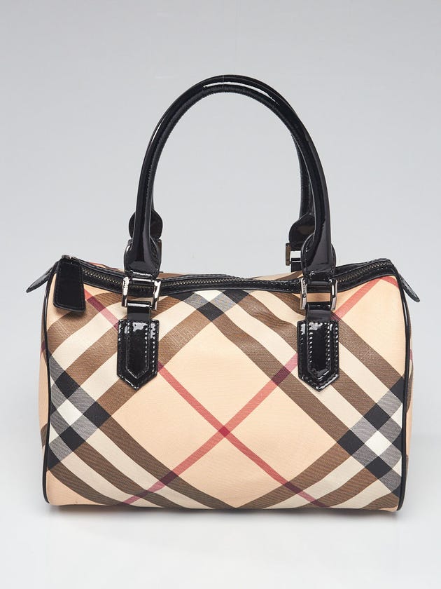 Burberry Supernova Check Coated Canvas Bowling Bag