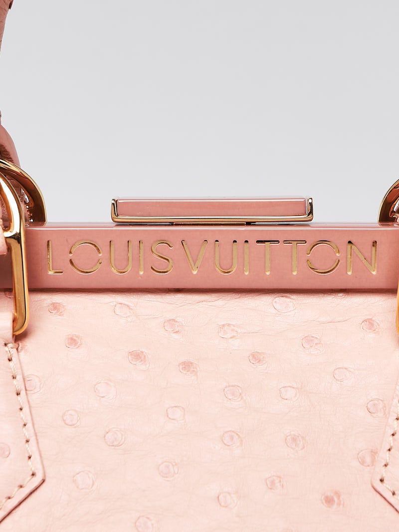 Louis Vuitton Limited Edition Poudre Ostrich Frame Speedy Bag - Yoogi's  Closet
