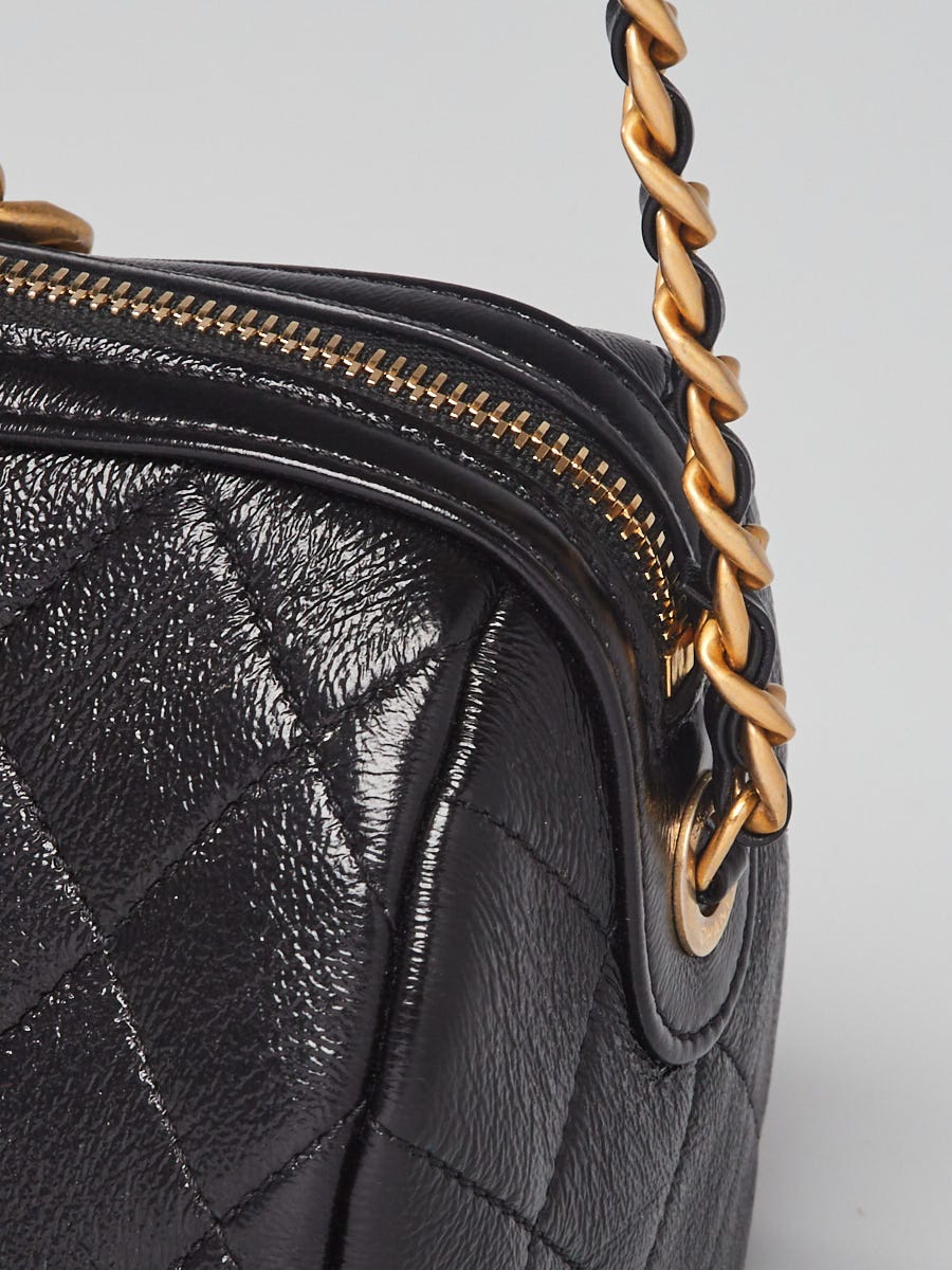 Christian Dior Black Cannage Quilted Lambskin Leather Shoulder Bag