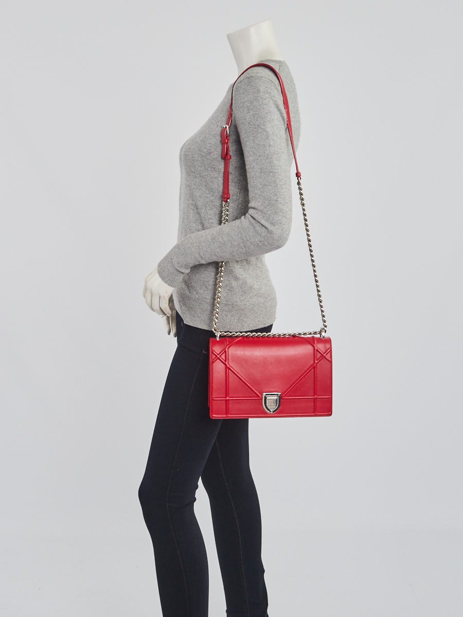 Christian Dior Diorama Flap Bag Cannage Embossed Calfskin Medium - ShopStyle
