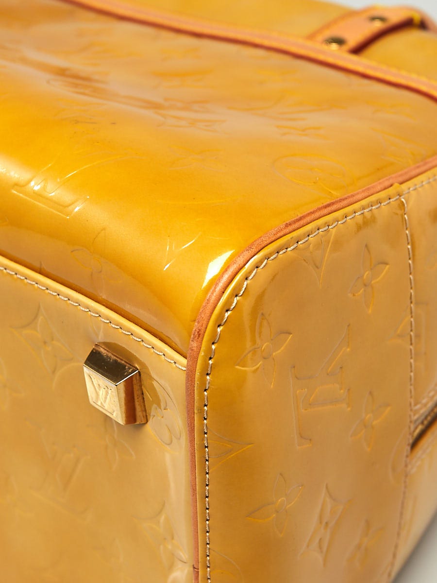 Louis Vuitton Yellow Monogram Vernis Tompkins Square Boston Bag 308lvs22