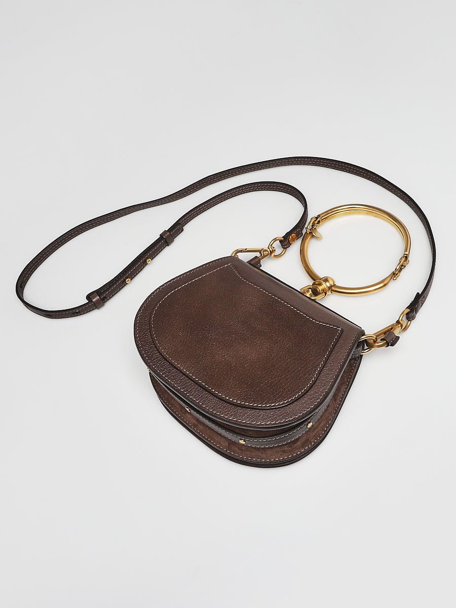 Chloe Brown Leather/Suede Small Nile Bracelet Bag | Yoogi's Closet
