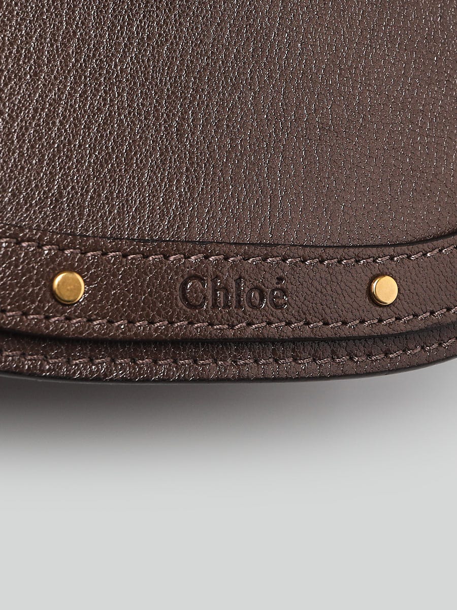 Chloe Small Nile Bracelet Bag Calfskin & Suede in Bleached Brown