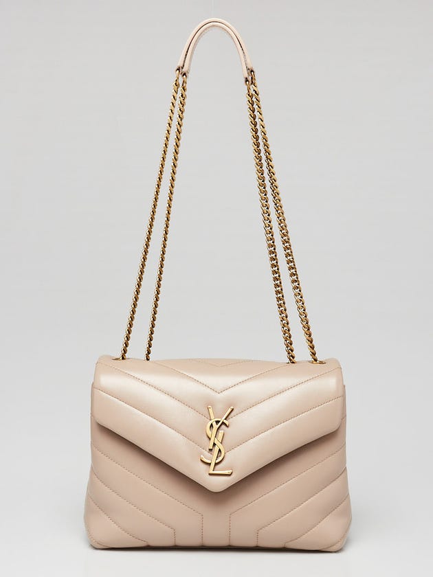 Ysl Small Yves Saint Laurent Beige Quilted Leather Small LouLou Bag | Yoogi's Closet