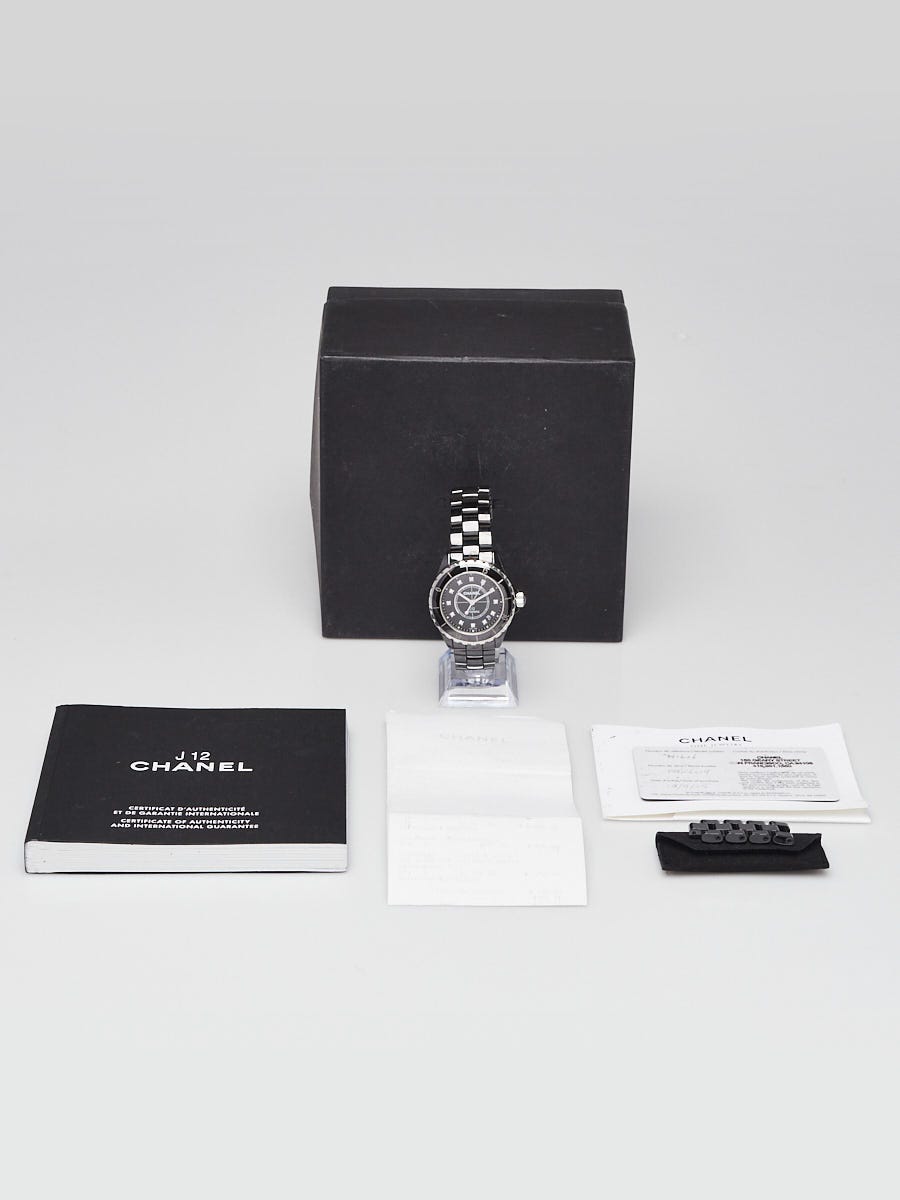 Chanel Black J12 Ceramic And Diamonds 38mm Automatic Watch-H1626