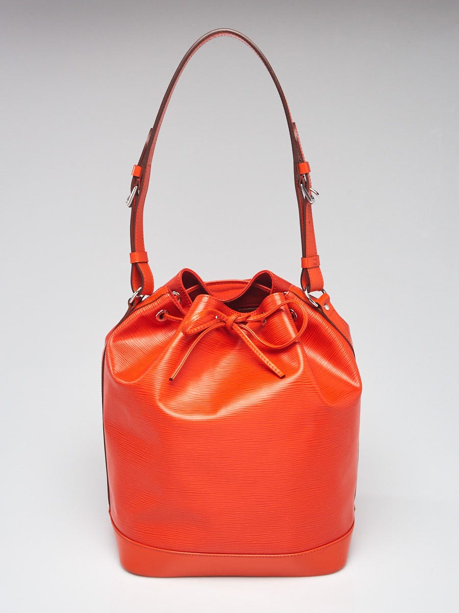 Louis Vuitton Noe EPI Orange Leather Bucket Bag