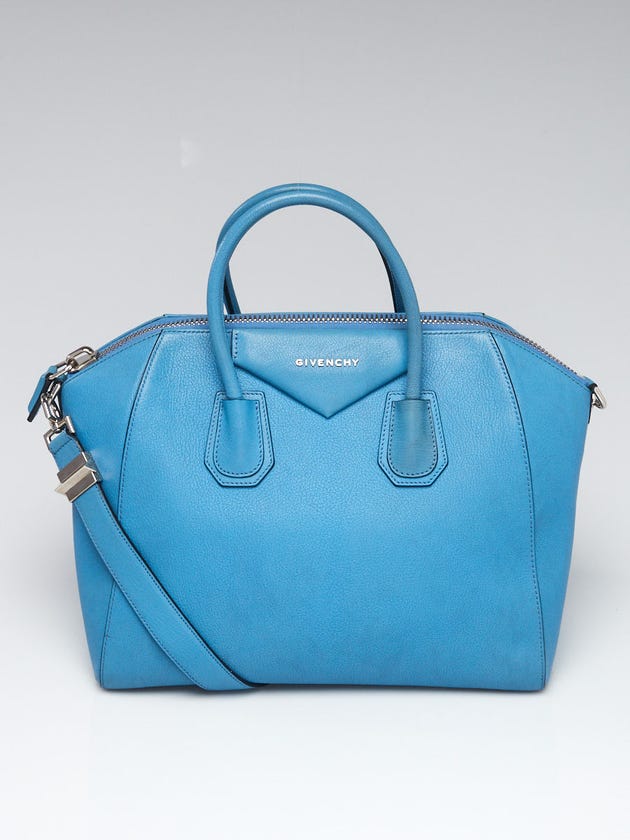 Givenchy Light Blue Sugar Goatskin Leather Medium Antigona Bag