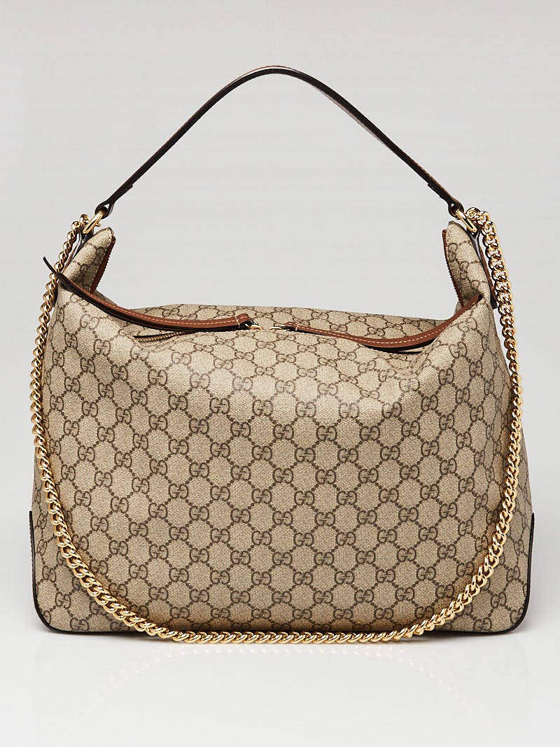 Gucci Large GG Supreme Canvas Hobo Handbag