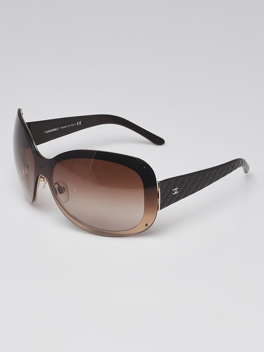 Chanel Brown/Gold Oversized Frame Gradient Tint Sunglasses-4159